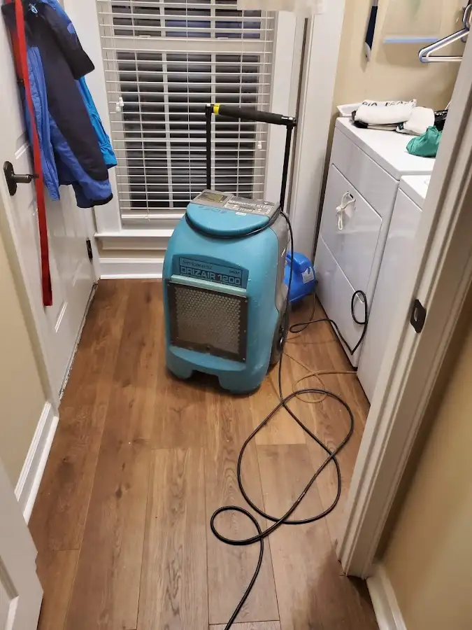 Commercial dehumidifier deployed for Flood Damage Cleanup in New Windsor