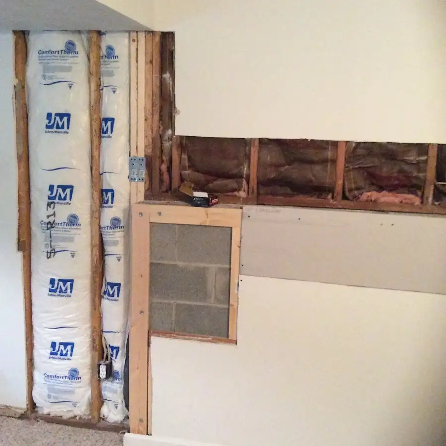 Wall insulation replacement during Contents Cleaning & Restoration in New Windsor